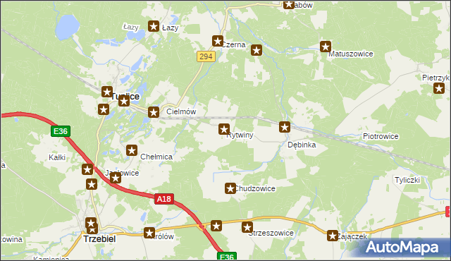 mapa Rytwiny, Rytwiny na mapie Targeo