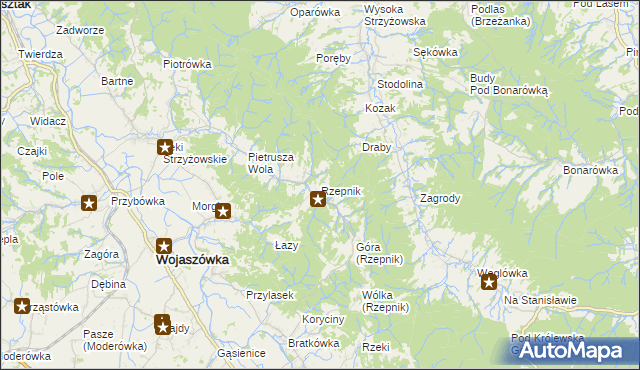 mapa Rzepnik, Rzepnik na mapie Targeo