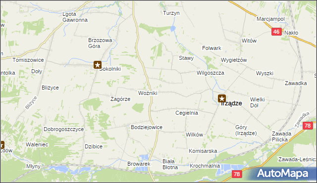 mapa Sadowie gmina Irządze, Sadowie gmina Irządze na mapie Targeo