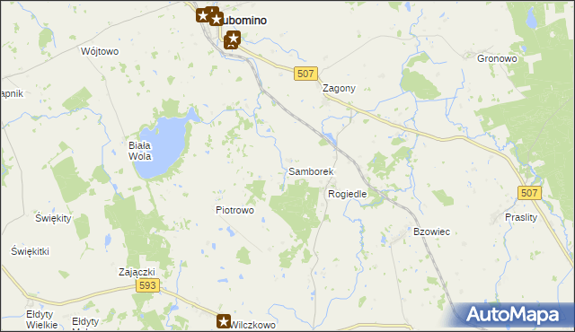 mapa Samborek, Samborek na mapie Targeo