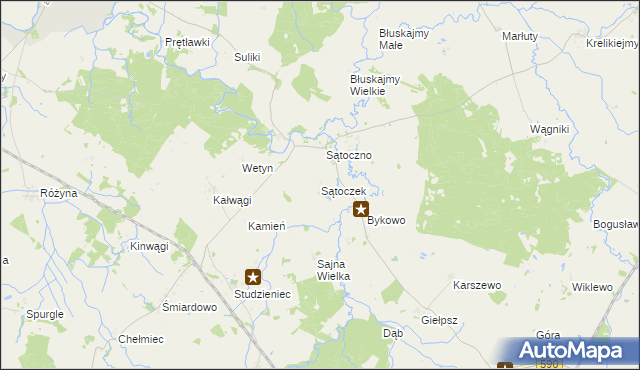 mapa Sątoczek, Sątoczek na mapie Targeo