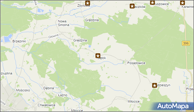 mapa Sątok, Sątok na mapie Targeo