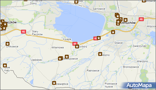 mapa Ścibórz, Ścibórz na mapie Targeo