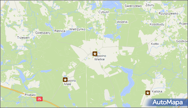 mapa Sępolno Wielkie, Sępolno Wielkie na mapie Targeo