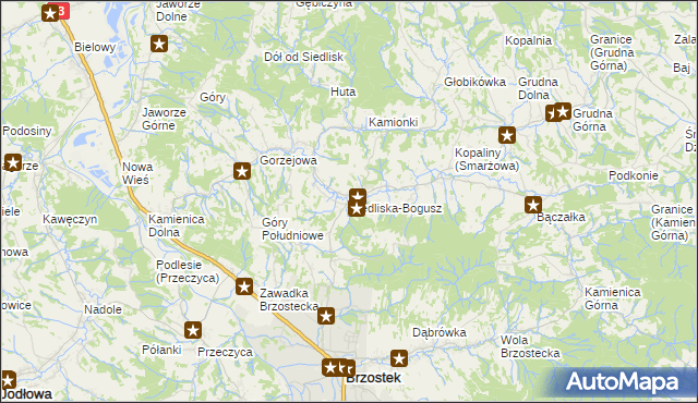 mapa Siedliska-Bogusz, Siedliska-Bogusz na mapie Targeo
