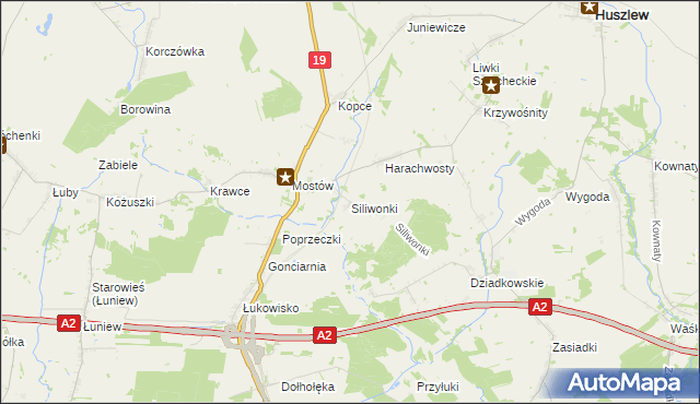 mapa Siliwonki, Siliwonki na mapie Targeo