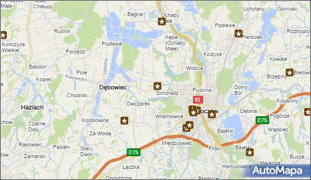 mapa Simoradz, Simoradz na mapie Targeo