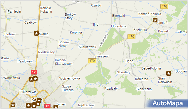 mapa Skarszew, Skarszew na mapie Targeo