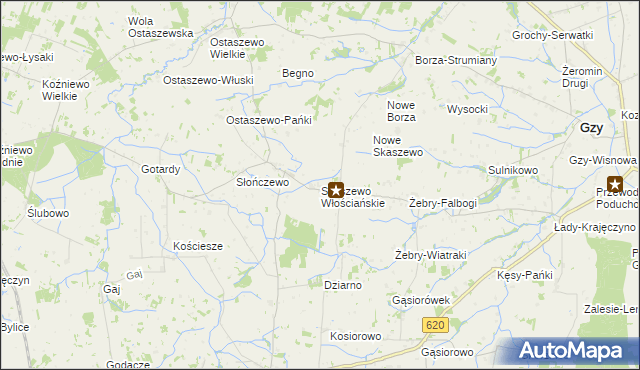 mapa Skaszewo Włościańskie, Skaszewo Włościańskie na mapie Targeo
