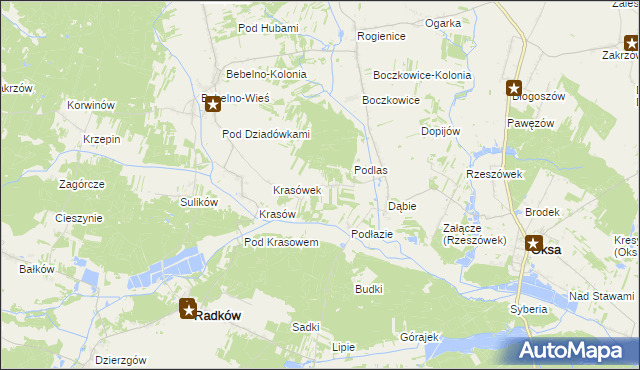 mapa Skociszewy, Skociszewy na mapie Targeo
