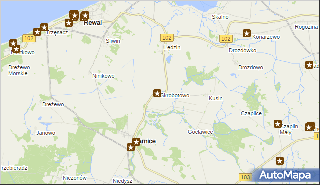 mapa Skrobotowo, Skrobotowo na mapie Targeo