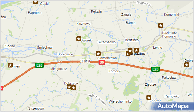 mapa Słowienkowo, Słowienkowo na mapie Targeo