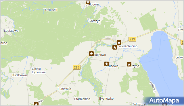 mapa Słuchowo, Słuchowo na mapie Targeo