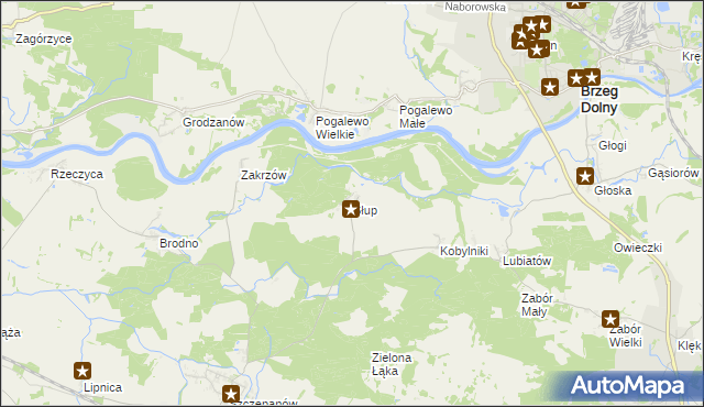 mapa Słup gmina Środa Śląska, Słup gmina Środa Śląska na mapie Targeo