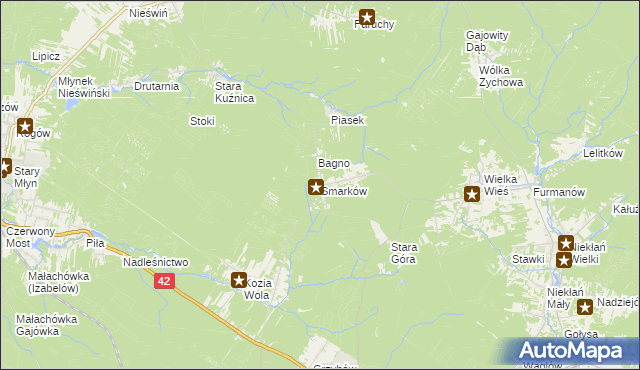 mapa Smarków, Smarków na mapie Targeo