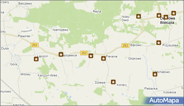 mapa Sobiesiernie gmina Dąbrowa Biskupia, Sobiesiernie gmina Dąbrowa Biskupia na mapie Targeo