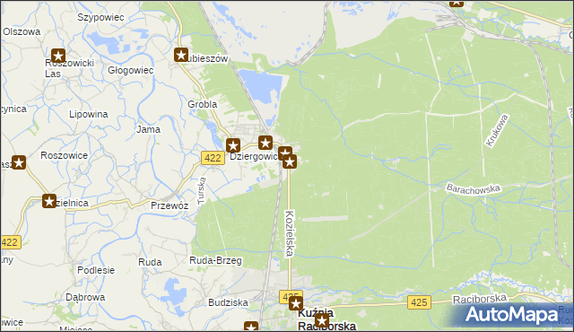 mapa Solarnia gmina Bierawa, Solarnia gmina Bierawa na mapie Targeo