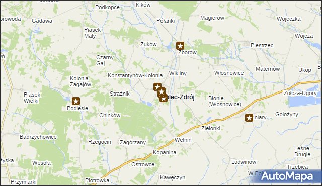 mapa Solec-Zdrój, Solec-Zdrój na mapie Targeo