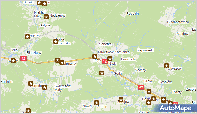 mapa Sołtyków gmina Bliżyn, Sołtyków gmina Bliżyn na mapie Targeo