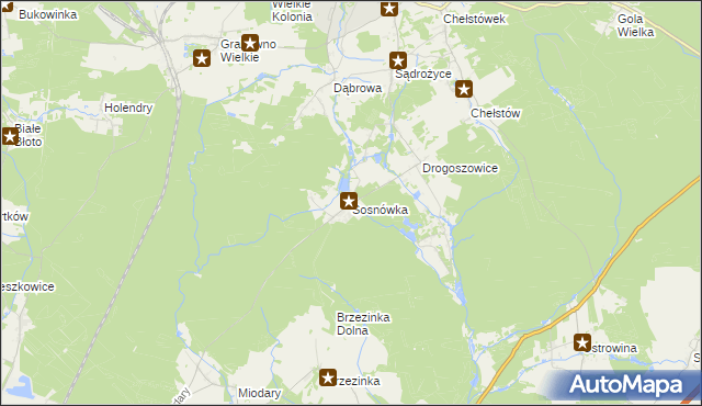 mapa Sosnówka gmina Twardogóra, Sosnówka gmina Twardogóra na mapie Targeo