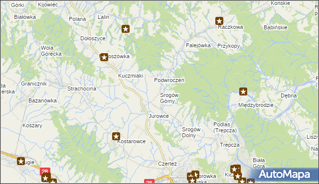 mapa Srogów Górny, Srogów Górny na mapie Targeo