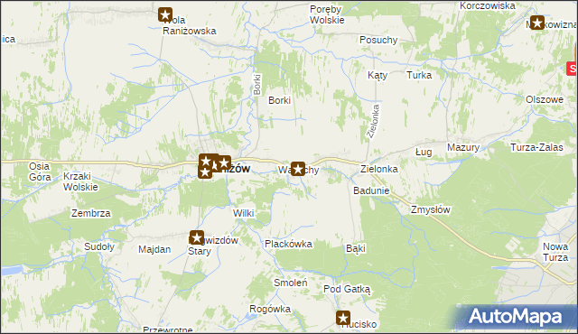 mapa Staniszewskie, Staniszewskie na mapie Targeo