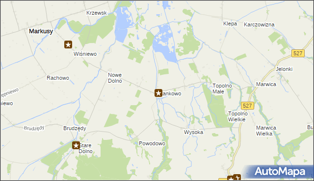 mapa Stankowo gmina Markusy, Stankowo gmina Markusy na mapie Targeo