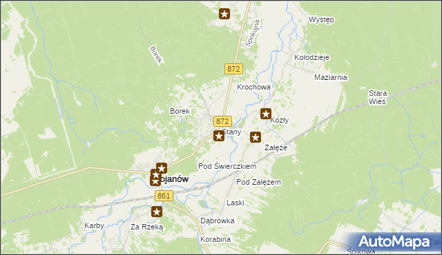 mapa Stany gmina Bojanów, Stany gmina Bojanów na mapie Targeo