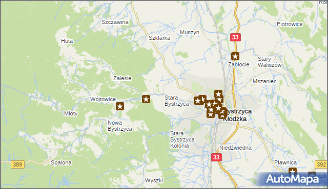 mapa Stara Bystrzyca, Stara Bystrzyca na mapie Targeo
