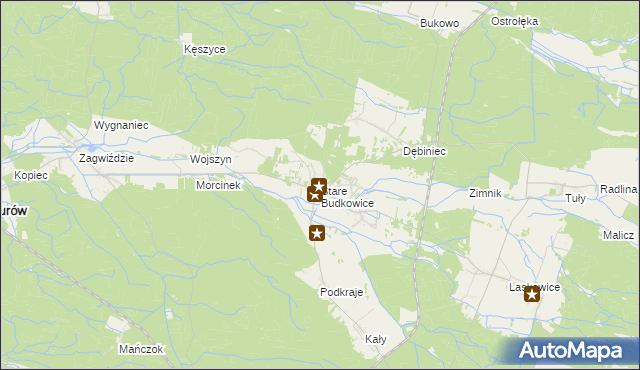 mapa Stare Budkowice, Stare Budkowice na mapie Targeo