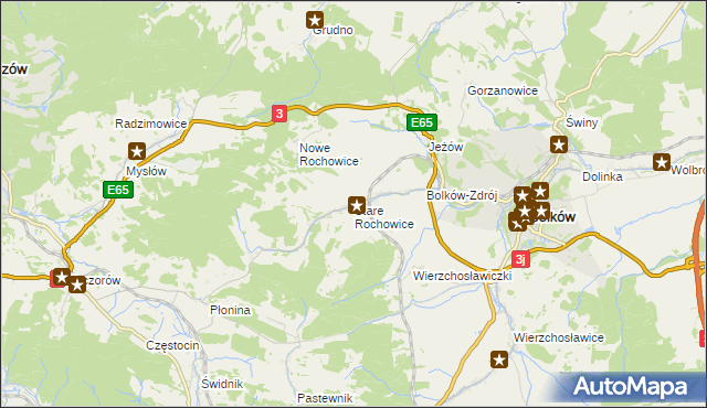 mapa Stare Rochowice, Stare Rochowice na mapie Targeo