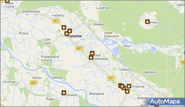 mapa Stare Siołkowice, Stare Siołkowice na mapie Targeo