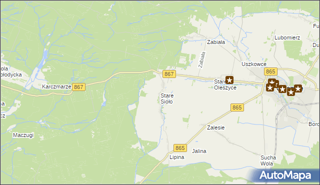 mapa Stare Sioło, Stare Sioło na mapie Targeo