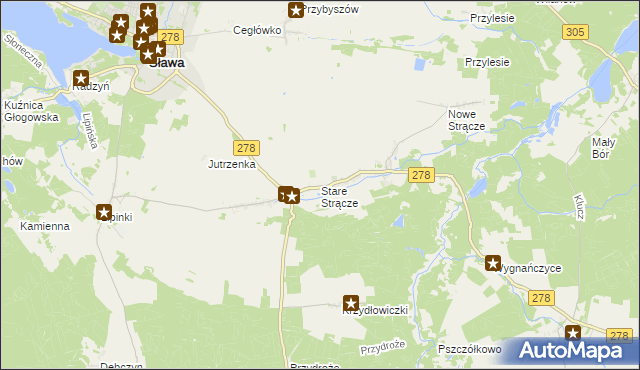 mapa Stare Strącze, Stare Strącze na mapie Targeo