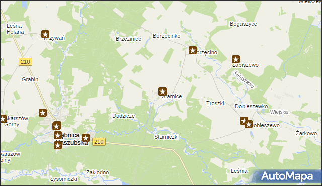 mapa Starnice, Starnice na mapie Targeo