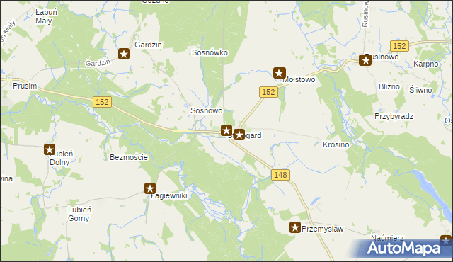 mapa Starogard, Starogard na mapie Targeo