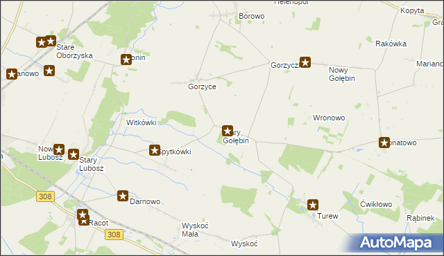 mapa Stary Gołębin, Stary Gołębin na mapie Targeo