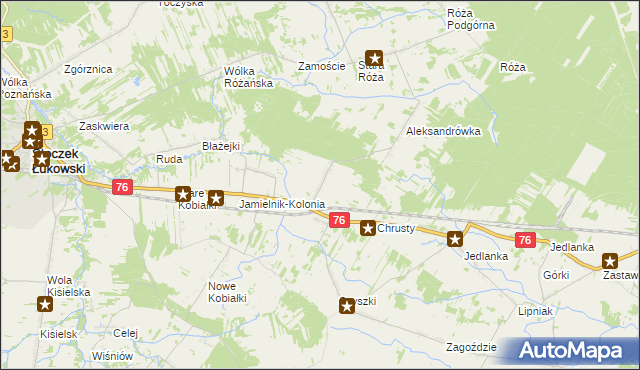 mapa Stary Jamielnik, Stary Jamielnik na mapie Targeo