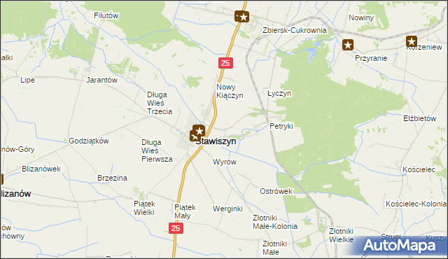 mapa Stary Kiączyn, Stary Kiączyn na mapie Targeo