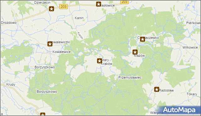 mapa Stary Kraków, Stary Kraków na mapie Targeo