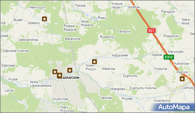 mapa Stary Pilczyn, Stary Pilczyn na mapie Targeo