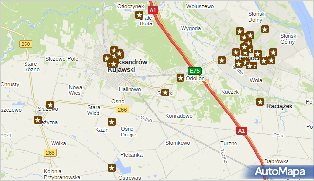 mapa Stawki gmina Aleksandrów Kujawski, Stawki gmina Aleksandrów Kujawski na mapie Targeo