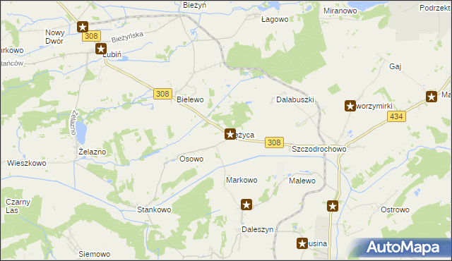 mapa Stężyca gmina Gostyń, Stężyca gmina Gostyń na mapie Targeo