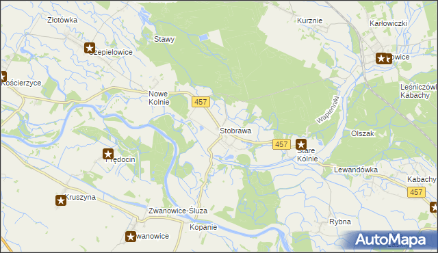 mapa Stobrawa, Stobrawa na mapie Targeo