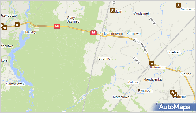 mapa Stronno gmina Dobrcz, Stronno gmina Dobrcz na mapie Targeo