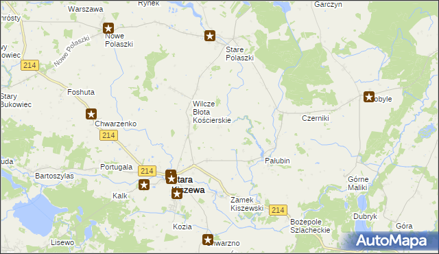 mapa Strzelki, Strzelki na mapie Targeo