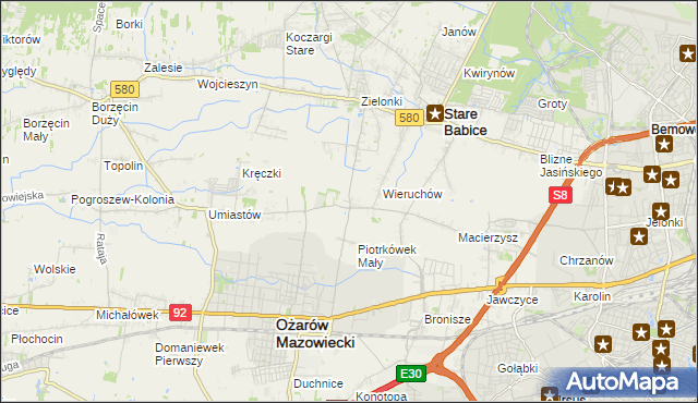 mapa Strzykuły, Strzykuły na mapie Targeo