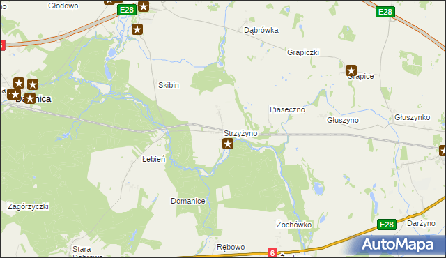 mapa Strzyżyno, Strzyżyno na mapie Targeo