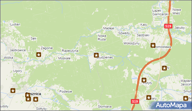 mapa Studzieniec gmina Pysznica, Studzieniec gmina Pysznica na mapie Targeo