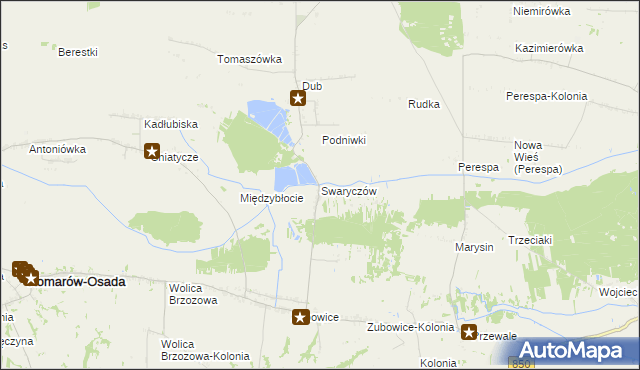 mapa Swaryczów, Swaryczów na mapie Targeo